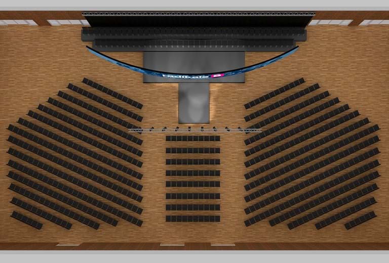 3D plantegning af scene