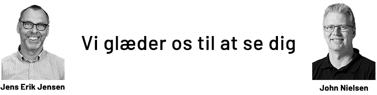 "Vi glæder os til at se dig." - billede af Jens Erik og John.